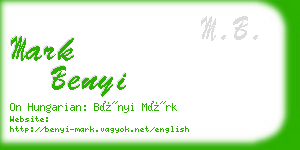 mark benyi business card